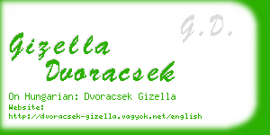 gizella dvoracsek business card